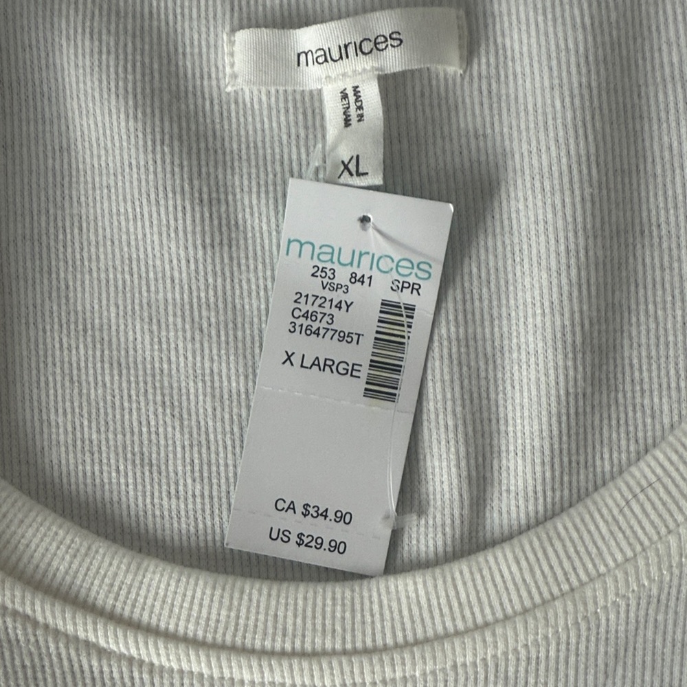 Maurices White Ruffle Sleeve Tank Top - Picture 3 of 4